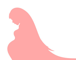 Abstract background with pregnant woman silhouette for your design