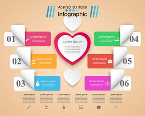 Infographic design. Bulb, Light icon.