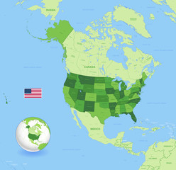 High Detail USA Green Map