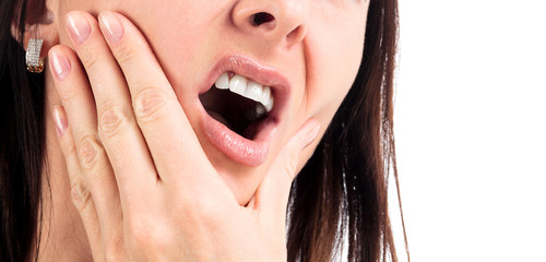 Woman with a toothpain