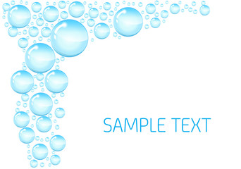 Soap bubbles background. background with shiny soap bubbles and space for text. Circle and liquid transparent soap shiny, vector illustration