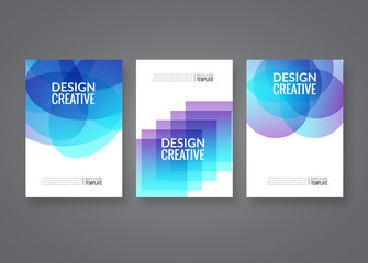 Set of Vector Poster Templates. Abstract colorful Background for Business Flyers, Posters and Placards. Mobile Technologies Concept. 