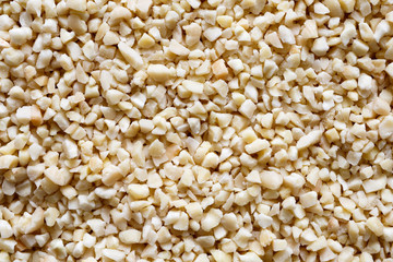 Background of chopped almonds.