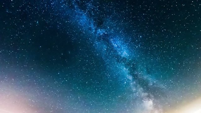 starry sky, the Milky Way, 4k time-lapse