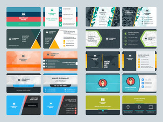 Set of modern creative business card templates