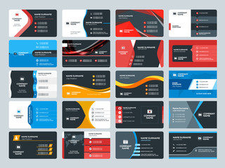 Set of modern creative business card templates