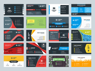 Fototapeta na wymiar Set of modern creative business card templates