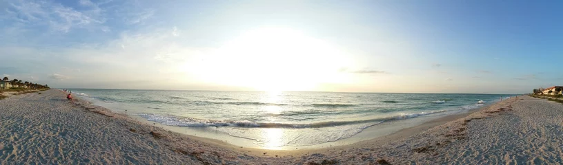 Papier Peint photo Clearwater Beach, Floride Panorama Sonnenuntergang