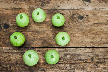 zucchinies on a wooden table
