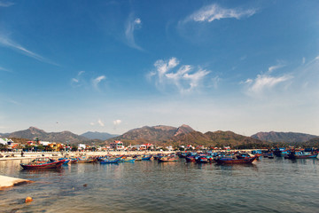 Fototapeta premium fishing port in Nha Trang