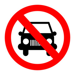 No car or transport sign, vector illustration