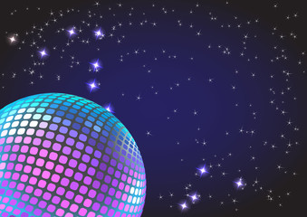 blue planet in space.vector illustration