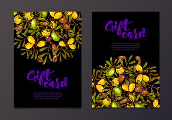 Oil background eco flyers design gift certificates