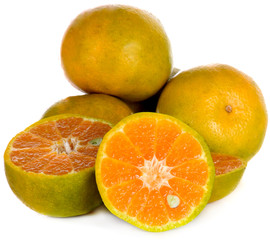 oranges on white background
