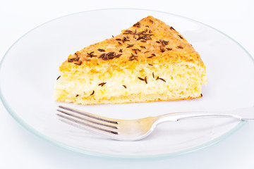 Georgian National Dish Pie with Cheese and Caraway Khachapuri