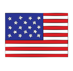 Naklejka premium Vector of america flag
