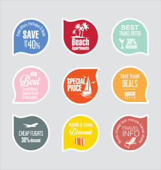 Obraz premium Holiday vacation stickers and labels design