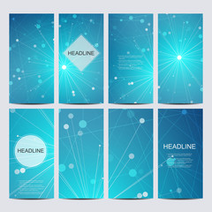 Set of vector flyers. Flyer, web, banner, card, vip, certificate, gift, voucher. Modern business stylish designv