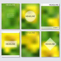 Modern vector templates for brochure, flyer, cover magazine or report in A4 size.Gentle spring flower background.