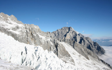 Jade Dragon Snowy Mountain in Yunnan, China