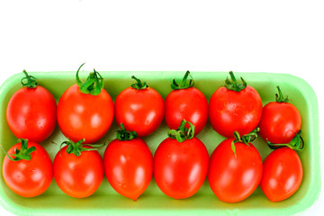 Red Tomatoes Isolated on a White Background