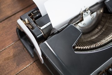 close up view of typewriter