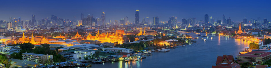 Panorama view of bangkok - obrazy, fototapety, plakaty