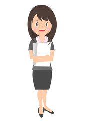 書類を持つ女性会社員