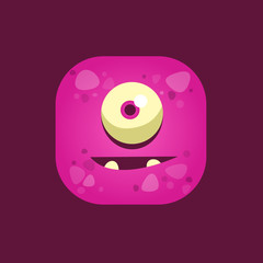 Hopeful Purple Monster Emoji Icon