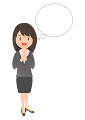 理想を掲げる女性会社員