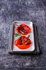 Baked peppers