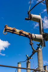 Obraz premium Soviet equipment electrical substation,110 kV