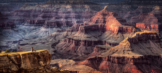 Sandstone rock formations in canyon