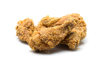 Fried chicken isolated on white background