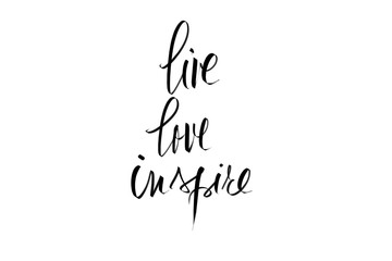 Live, Love, Inspire motivational message