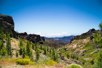 Plakat Panoramic view from Pico de las Nieves at Gran Canaria , Spain