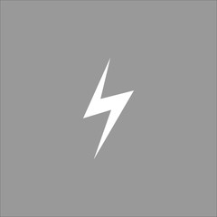 lightning icon, vector illustration. Flat design style