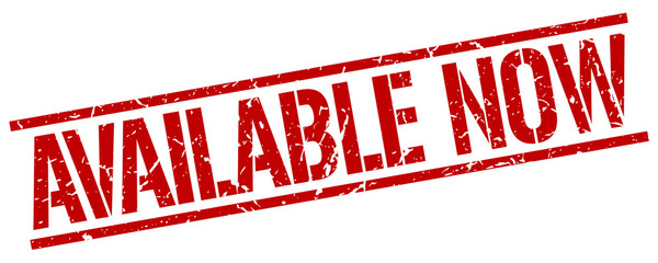 available now red grunge square vintage rubber stamp