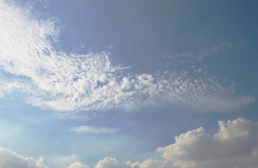 Naklejka na ściany i meble cloud floating on sky in sunny day