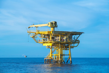 Oil and gas platform in the gulf or the sea, The world energy,