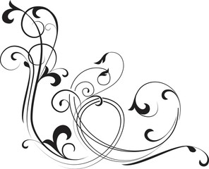 Abstract curve background. Decorative corner. Vector illustration.