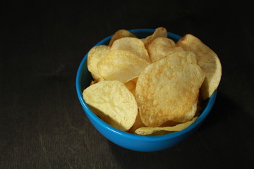 Crunchy delicious potato chips for a tasty snack break