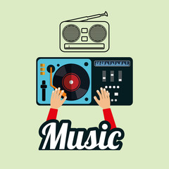 Obraz premium Music design. dj icon. White background , vector