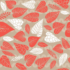 Background with exotic leaves