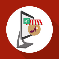 Shopping design. Marketing icon. Isolated illustration, vector g