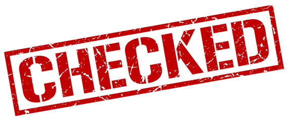 checked red grunge square vintage rubber stamp