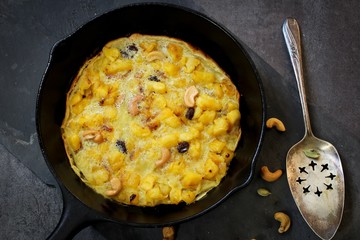 Banana Cake /  Pazham cake - Ramadan Dessert with ripe plantains ghee nuts and raisins