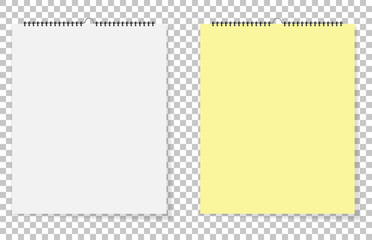 Paper leaves yellow and white on isolated background