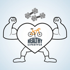 Healthy lifestyle design. Bodycare icon. Isolated illustration, vector graphic
