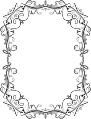 Unusual, decorative lace ornament, vintage frame with empty place for your text. Vector illustration greeting